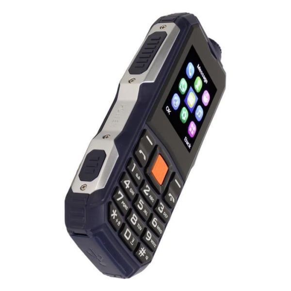 HURRISE Mobiltelefon Dual SIM Dual Standby för äldre 2800mAh Lång Standby Mobiltelefon för