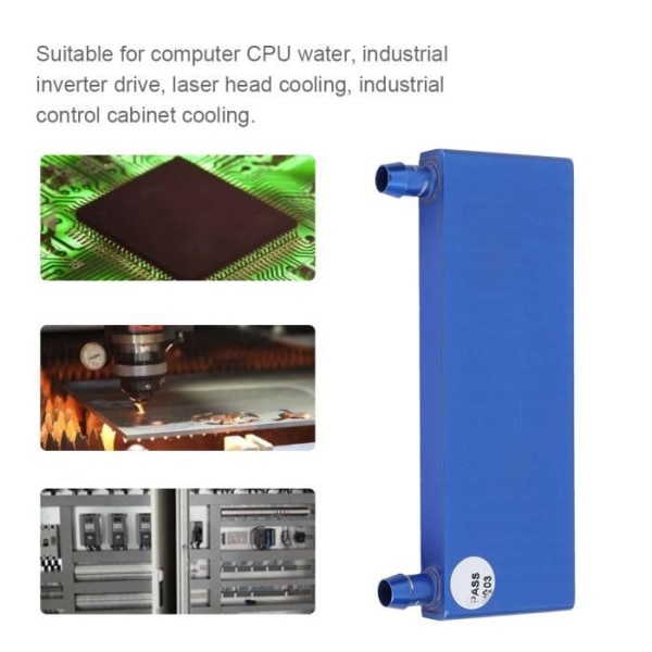 Blått aluminiumlegeringsblock 40*120mm vattenkylningssystem för CPU
