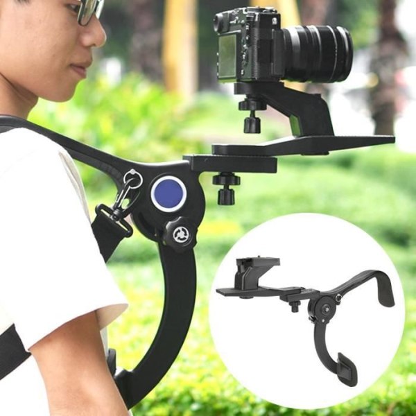HURRISE axelstabilisatorhållare Handsfree axelstöddyna stabilisatorfäste för videokamera