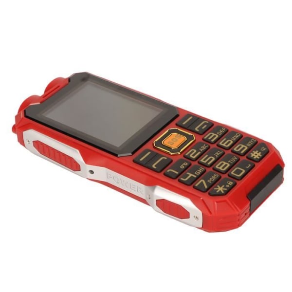 BEL-7590762041715-Olåst seniortelefon, högvolym Senior mobiltelefon 2,4-tums skärm för underhållning bärbar telefoni Le Rouge