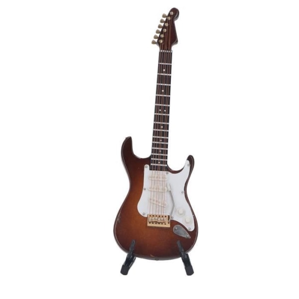 Duokon mini gitarr modell Miniatyr elgitarr kaffe färg 7,1 tum lång träbelagd yta mini modell
