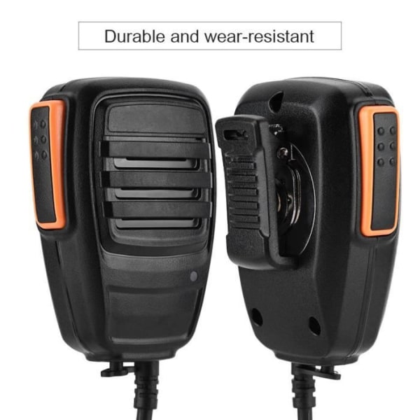 HURRISE handhållen högtalare mikrohögtalare 2-stifts bärbar walkie talkie för Kenwood/Quansheng/Baofeng UV5R/888S