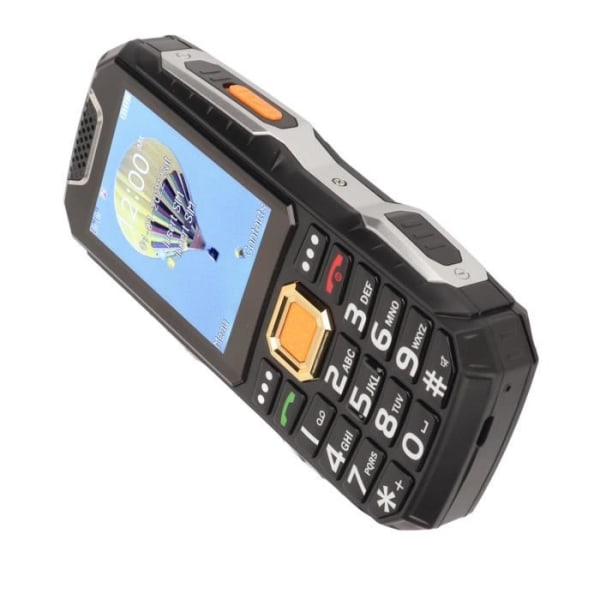 HURRISE Dual Card Senior Mobiltelefon 2G Senior Mobiltelefon, 2,8 tums HD-skärm, Stor Telefon Svart