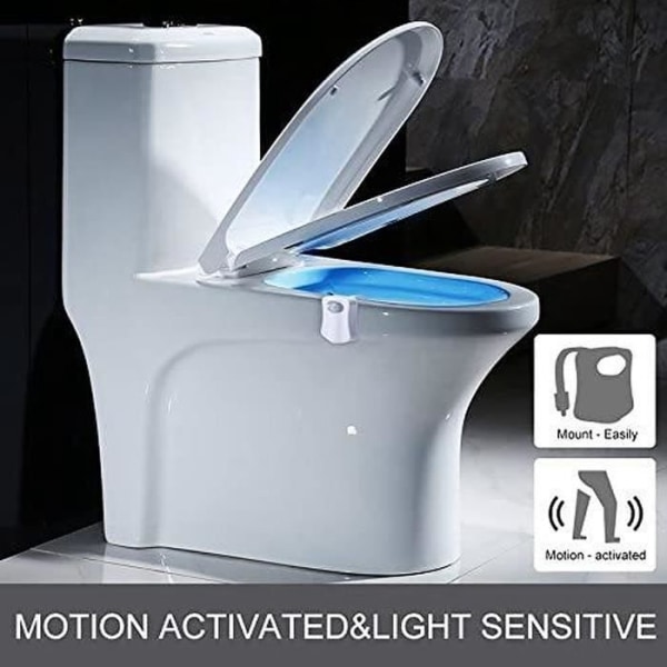 HURRISE Toalett Nattlampa 16 färger med rörelsesensor