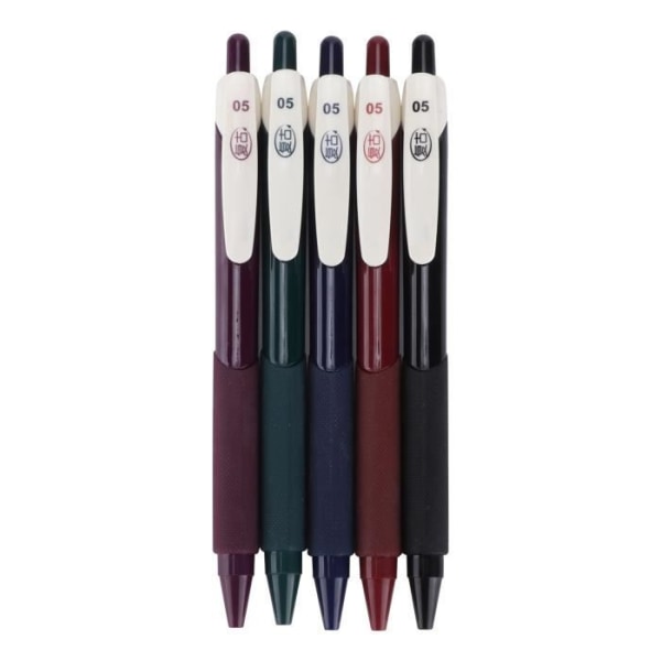 BEL-7590762056696-5 färg gel penna 5 st Gel penn set 5 färg retro färg skiss hobby set markör