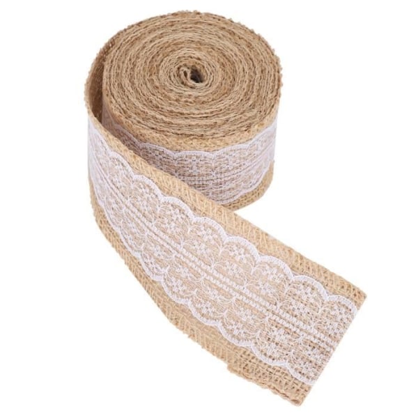 HURRISE Burlap Roll DIY 5st Spets Linne Roll Burlap Band Trim DIY Födelsedag Jul