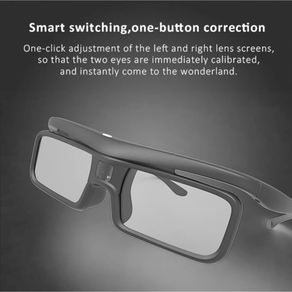 HURRISE Active Shutter 3D-glasögon DLP 3D-glasögon, DLP LINK 3D Active Shutter-glasögon med videoöverföring