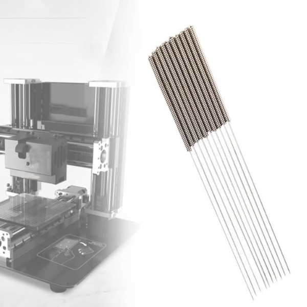 Fdit 3D-skrivare rengöringsnålset 3D-skrivare tillbehör 10 st rostfritt stål koppar 0,4 mm