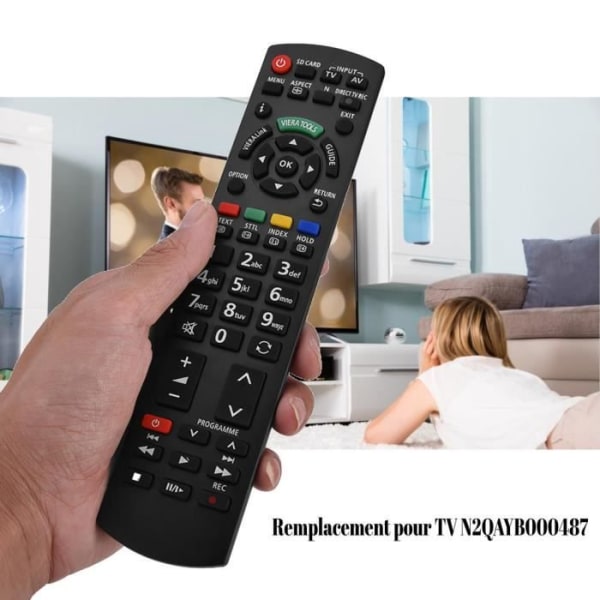 BEL Ersättande Smart TV-fjärrkontroll TV-kontroll för Panasonic N2QAYB000487-18