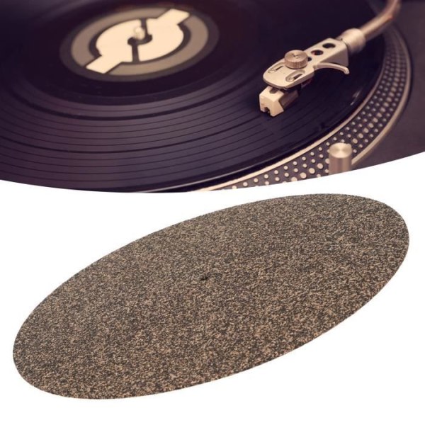 HURRISE skivspelare matta GK-R20A 12 tums vinyl skivmatta Antistatisk gummi inbyggd skivspelare
