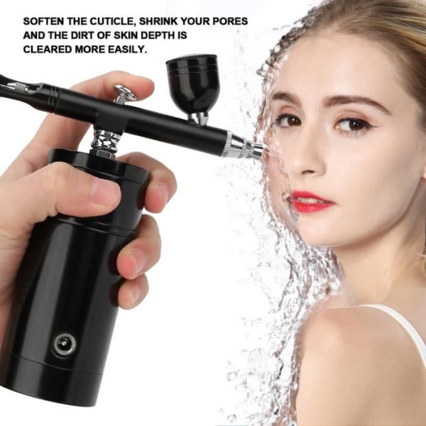 Bärbar USB Oxygen Injection Atomization Airbrush Moisturizing Skin Care Spray Gun Black