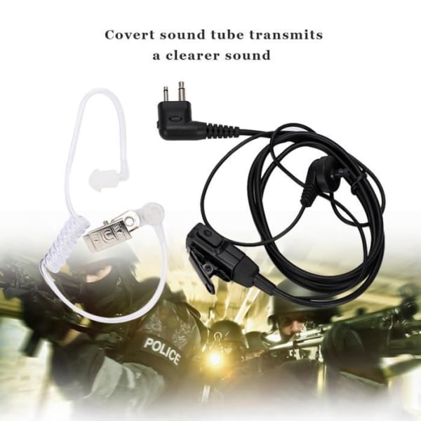 HURRISE hörsnäcka 2-stifts akustiskt rör headset hörsnäcka för Motorola cls1110 cp200 cls1110 walkie talkies