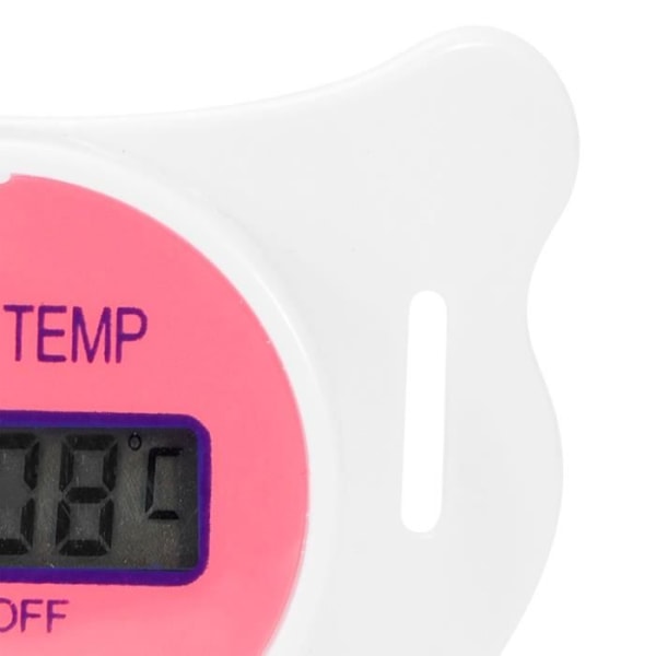 BEL-7643670078455-Nipptermometer Babytermometer Lugnande muntermometer Nappform med LCD för nyfödd(Rosa)