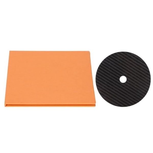 Tbest CD DVD Stabilisator Kolfiber Tuning Mat Disc Stabilizer 0,2 mm för fackspelare