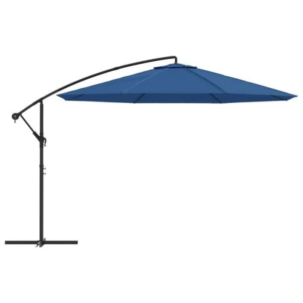 BEL-7029242363660-Offset parasoll med aluminiumstång 350 cm Blå