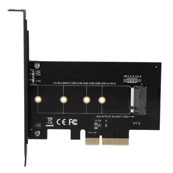 Tbest PCIE Expansion Card M.2 till PCI-E3.0 X4 M Key Expansion Card Connector Converter för M2 SSD-hårddisk