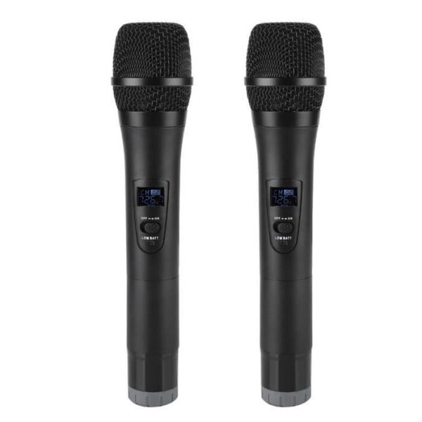 HURRISE Digital trådlös mikrofon Tvåvägs Universal VHF trådlös handhållen mikrofon med mottagare för karaoke /