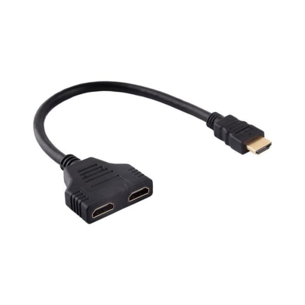 NAKESHOP HDMI Splitter Kabel, HDMI Splitter Adapter Converter 1 till 2 sätt för DVD/HDTV/LCD Monitor Cable1080P