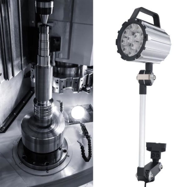 HURRISE Vattentät LED-arbetslampa för maskin Vikbar justerbar LED-arbetslampa Lång arm Vattentät LED-verktygsficka