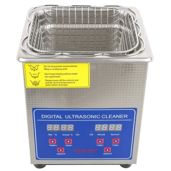 BEL 2L rostfritt stål Digital Ultrasonic Cleaner Ultra Sonic Bath Heater Timer-11