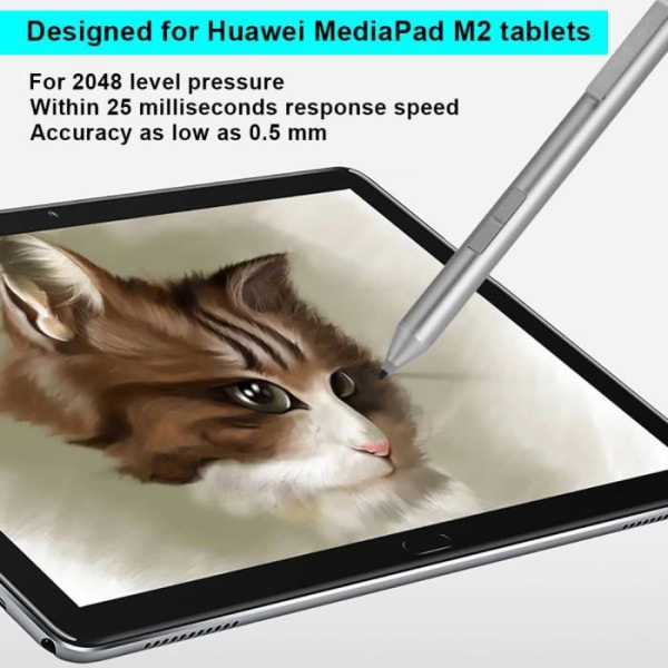 HURRISE Stylus Penna för Huawei 10,0 tums tryckknappspenna för Huawei Tablet E-Reader-tillbehör