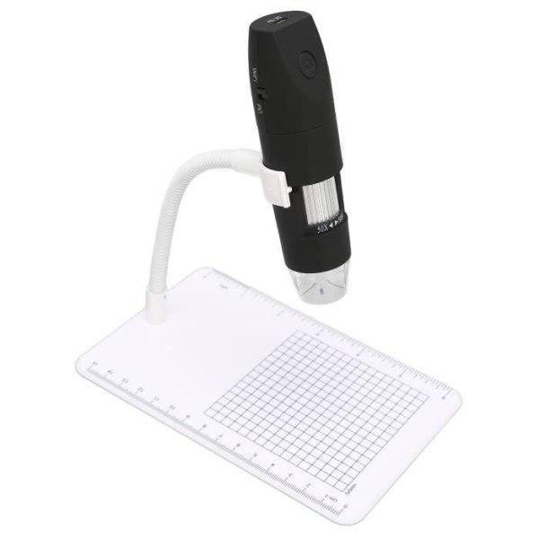 HURRISE Mini Bärbart Mikroskop Trådlöst Digitalt Mikroskop Mini Bärbart 8 LED HD Mikroskop Kamera WiFi USB Kompatibel för