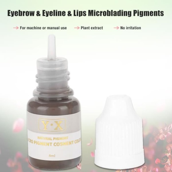 NAKESHOP Microblading Pigment Ink, Semi-permanenta läppar, ögonlinje, linjefärg, svart och kaffe (ögonbryn)