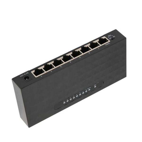 HURRISE 8-portars Gigabit Ethernet-switch självanpassande för kontorshem 1000Mps