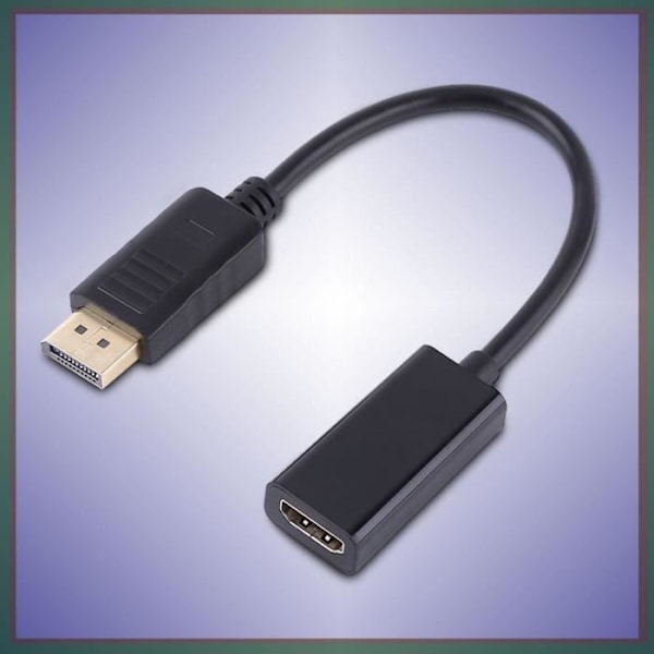 HURRISE Displayport hane till HDMI hona kabelkonverteradapter för PC/DELL