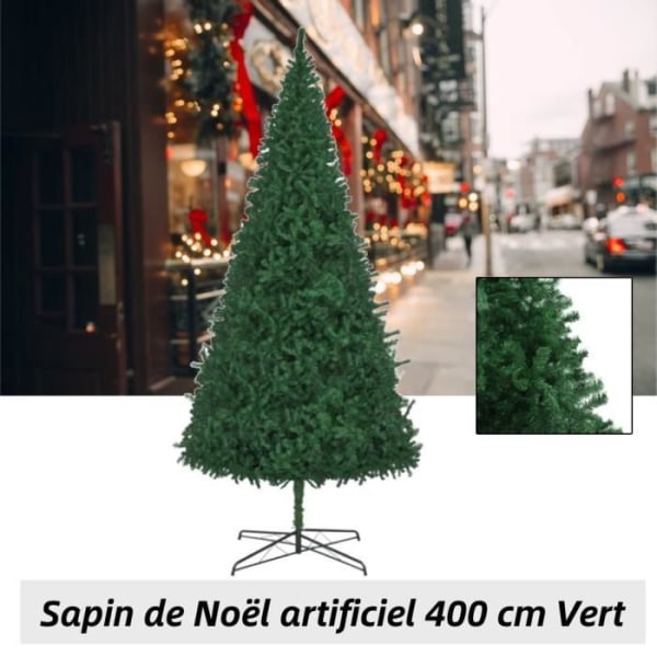 Konstgjord julgran - vacker konstgjord julgran - 400 cm Grön BEL-3-7668433401387