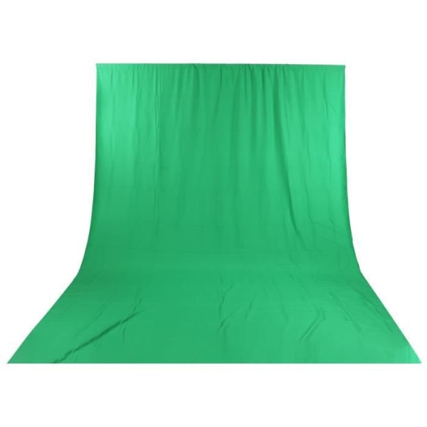 BEL-7423055121408-Gröna fotografibakgrunder Pure Muslin Vikbart Green Screen Tyg 3x6M för fotost