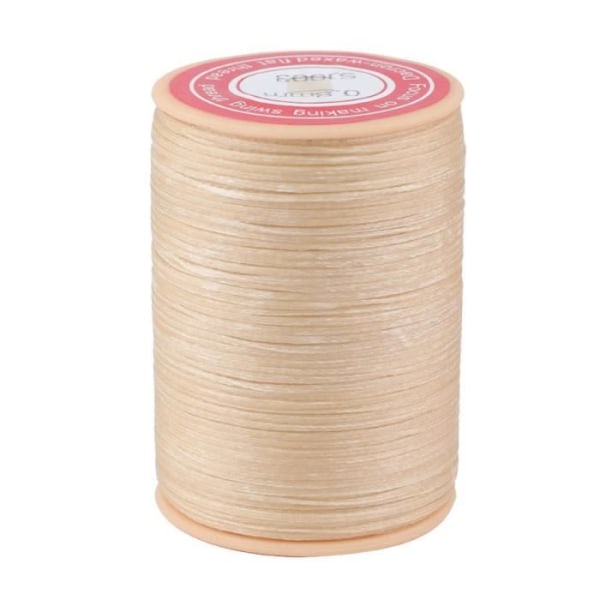 BEL-7696830421523-vaxlinje Lädersömnad Vaxlina 0,8 mm 150D/16 Rulle med stickning Craft Wax tråd (beige) m