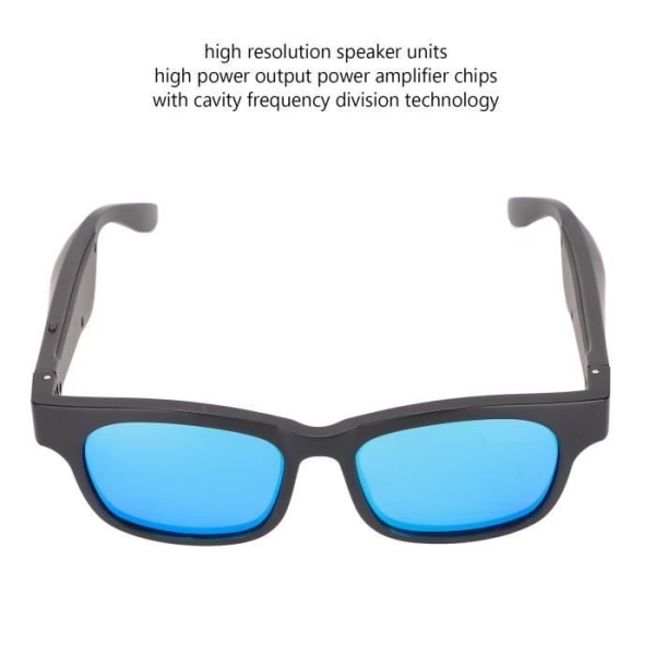 HURRISE Trådlösa Bluetooth-solglasögon Halvöppna brusreducerande Bluetooth-solglasögon Solglasögon