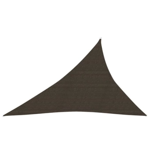 Brunt triangulärt skärmsegel 4x5x6,8m i HDPE 160g/m² - FDIT