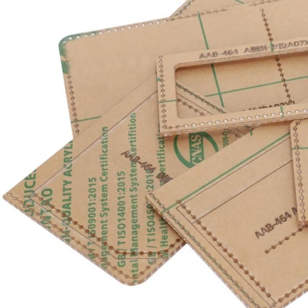 HURRISE Akrylmall Läderplånbok 8st Akrylmall DIY Handgjord kort plånboksmall in