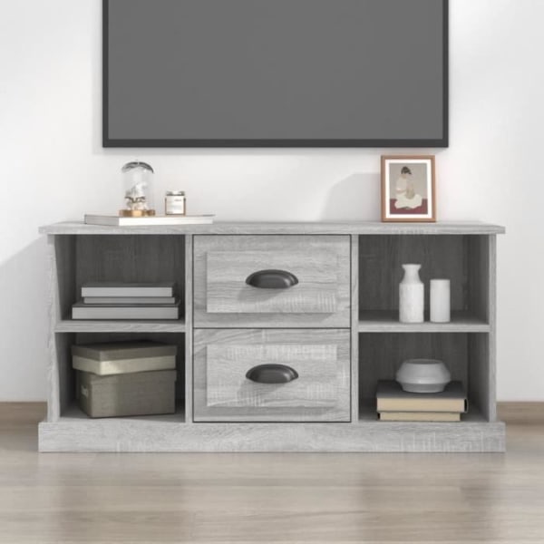 Sonoma grå TV-bänk 99,5x35,5x48 cm konstruerat trä