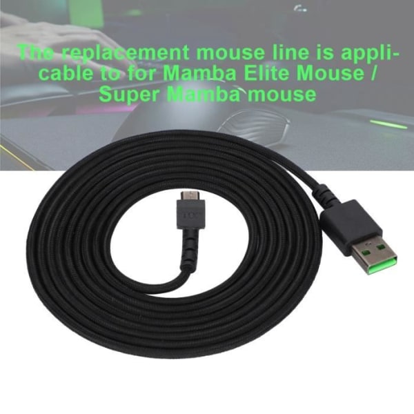 HURRISE USB-muskabel för muslinje, USB-spelmuskabel för Razer/för Super Mamba-mus, datorlagring