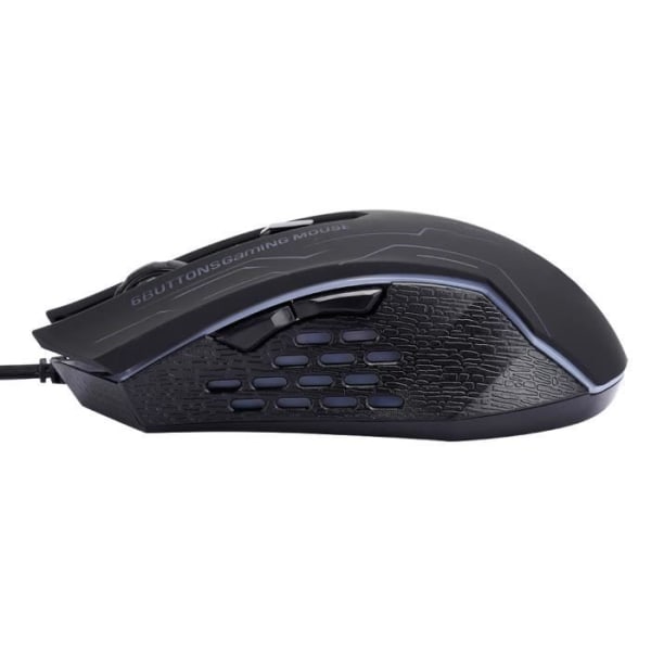 HURRISE Trådbunden mus Silent Gaming Mouse G6 USB Trådbunden kontorsdatormus 1,5 m 6 hastighetsjusterbar