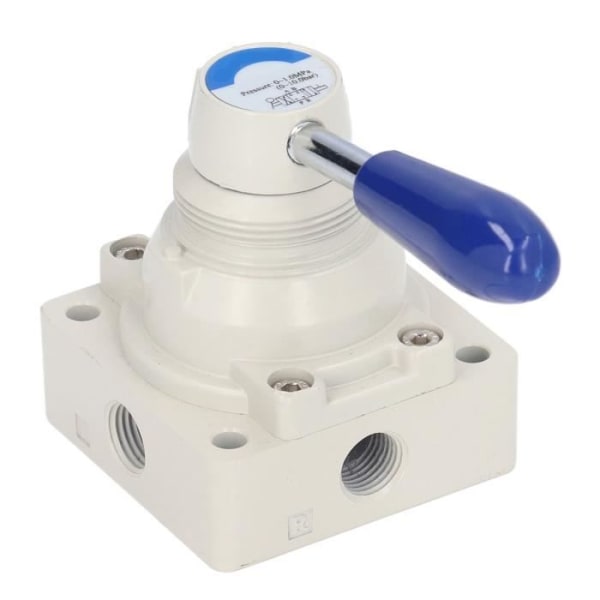 HURRISE pneumatisk roterande ventil Roterande spak Manuell ventil luftflödeskontroll 0~1.0mpa 0-145Psi Switch