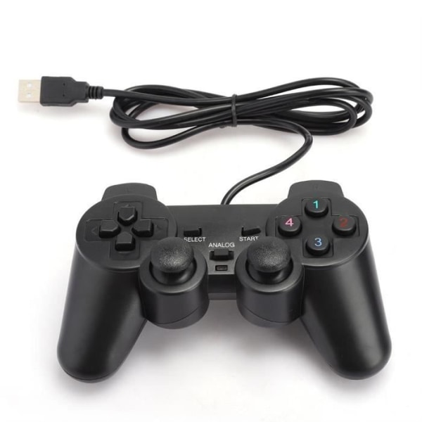 CEN Bärbar USB Wired Game Console Gamepad Spelkontroll Svart