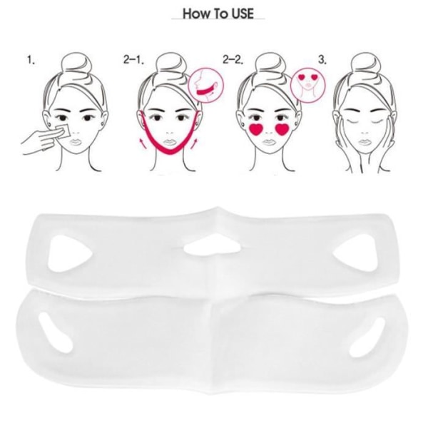 BELLE TECH V-formad ansiktsfuktande uppstramande mask Ansiktsvårdskontur för kvinnor som lyfter upp