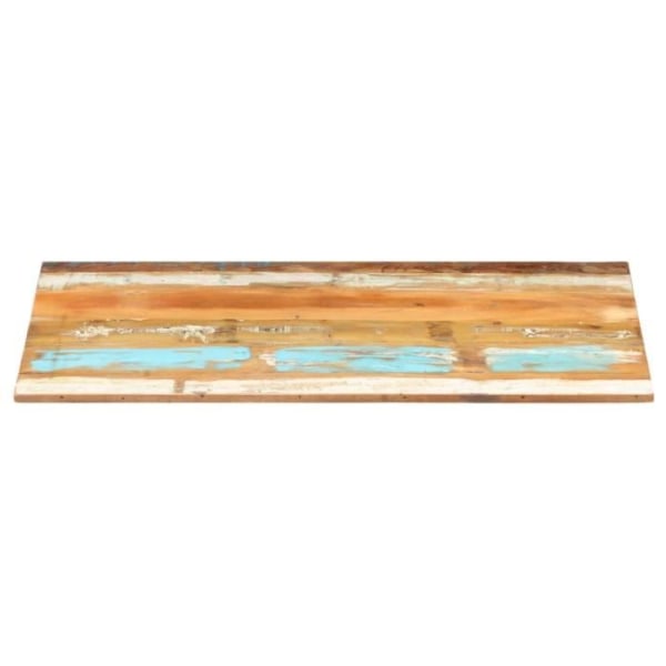 Rektangulärt bord i massivt återvunnet trä - HURRISE - 100x60cm - Lackerad finish - Lantlig stil