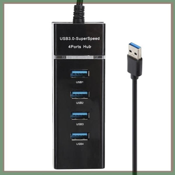 HURRISE USB 3.0 HUB-adapter 4 portar Supersnabb 5 Gbps för bärbar dator