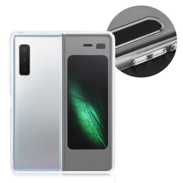 HURRISE For Samsung Galaxy Fold Fodral Mobilt hopfällbart telefonfodral Hård PC Ultratunt genomskinligt skydd för