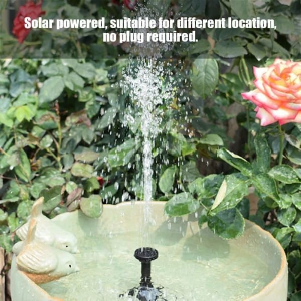 Solfågelbadfontän Solarfontän DC borstlös minivattenpump för landskapspool trädgårdsdekoration