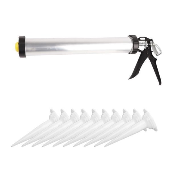 LIX-Air fogpistol Silikon fogpistol 1 aluminiumrör 600 ml fogverktyg med 10, medium handtag