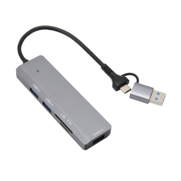 Fdit USB-dockningsstation USB-hubb 5 Gbps höghastighetslagringskort Minneskortläsare USB 3.0 splitter för