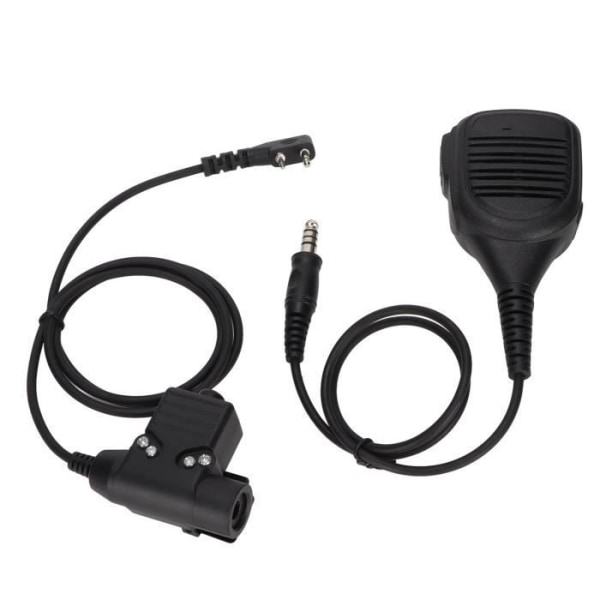 HURRISE 2-vägs radio handhållen mikrofon Handhållen mikrofon + U94 PTT 7,1 mm handhållen mikrofon med PTT för Baofeng UV-5R