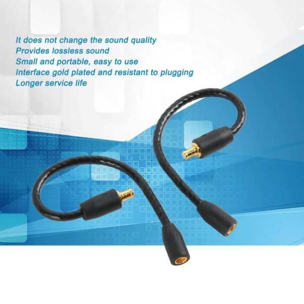 MMCX till A2DC adapterkabel för ATH CKS1100, E40, LS70 och andra headset - TBEST
