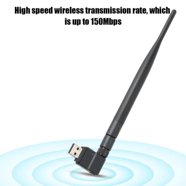 HURRISE 150M USB WiFi trådlöst nätverkskort för bärbar dator med hög förstärkningsantenn